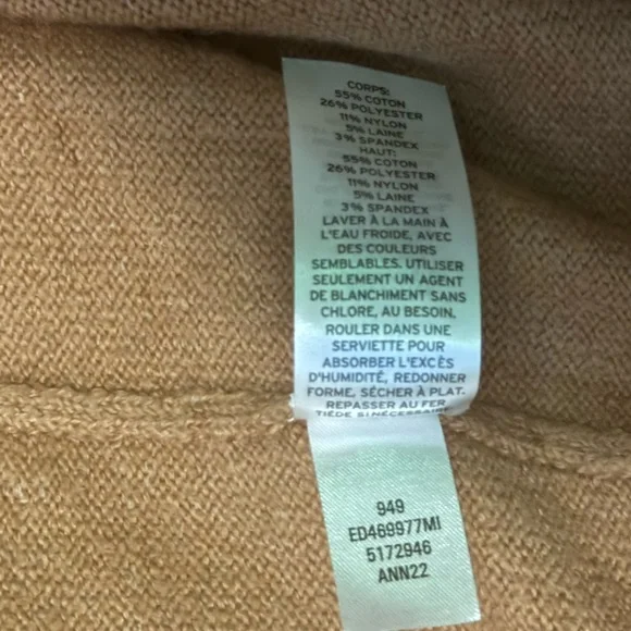 Open Edit  2-in-1-set Wool BANDEAU TOP & CARDIGAN SET IN TAN DALE - Picture 6 of 14